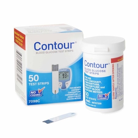 Contour Blood Glucose Test Strips, 1200PK 7098C